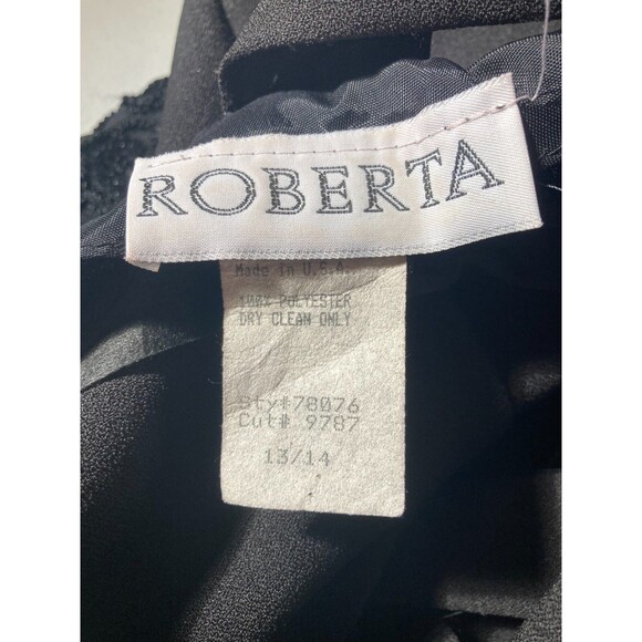 Vintage 90s Dress 1990s Black Evening Prom Formal Long Maxi Halter Size Medium - Picture 5 of 6